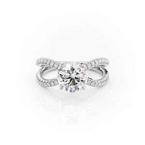 The Zoey Set With A 2.5 Carat Round Moissanite