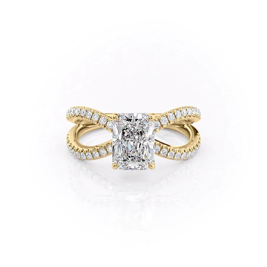 The Zoey Set With A 1 Carat Radiant Lab Diamond