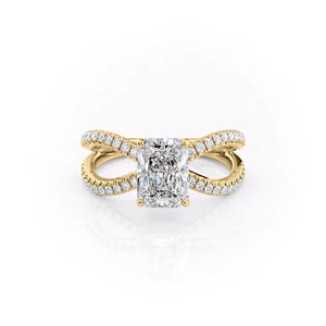 The Zoey Set With A 4 Carat Radiant Moissanite