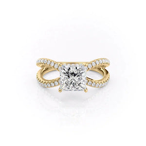 The Zoey Set With A 3.5 Carat Princess Moissanite
