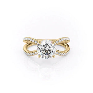 The Zoey Set With A 4.5 Carat Round Moissanite