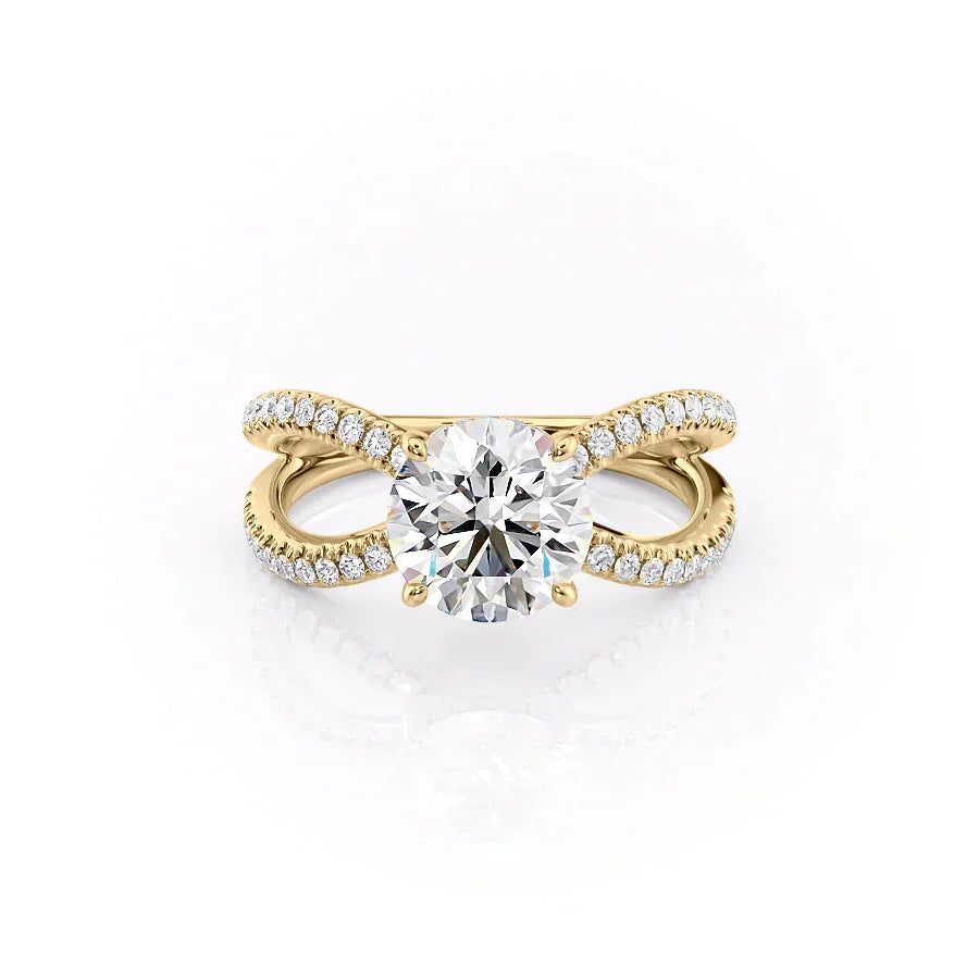 The Zoey Set With A 2.5 Carat Round Lab Diamond