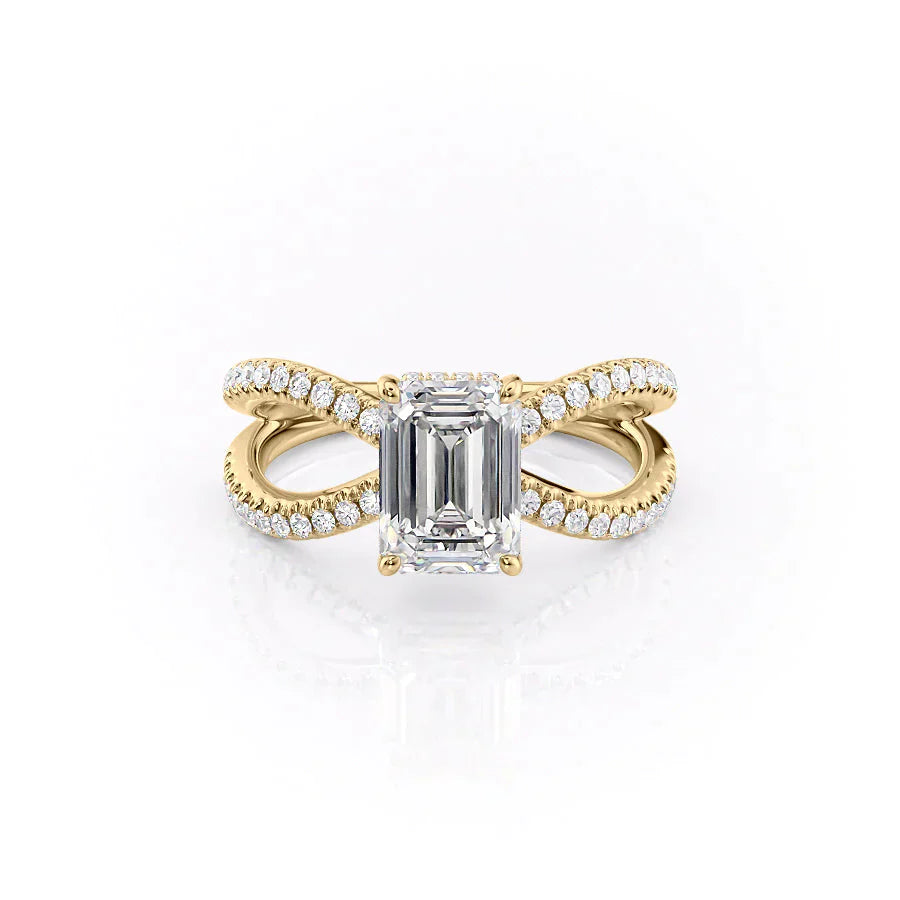 The Zoey Set With A 1 Carat Emerald Lab Diamond