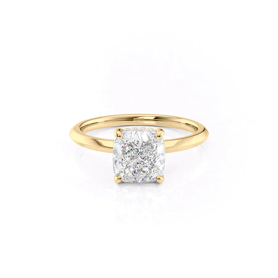 The Razor Kamellie Set With A 3 Carat Cushion Lab Diamond