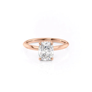 The Razor Kamellie Set With A 4 Carat Elongated Cushion Moissanite