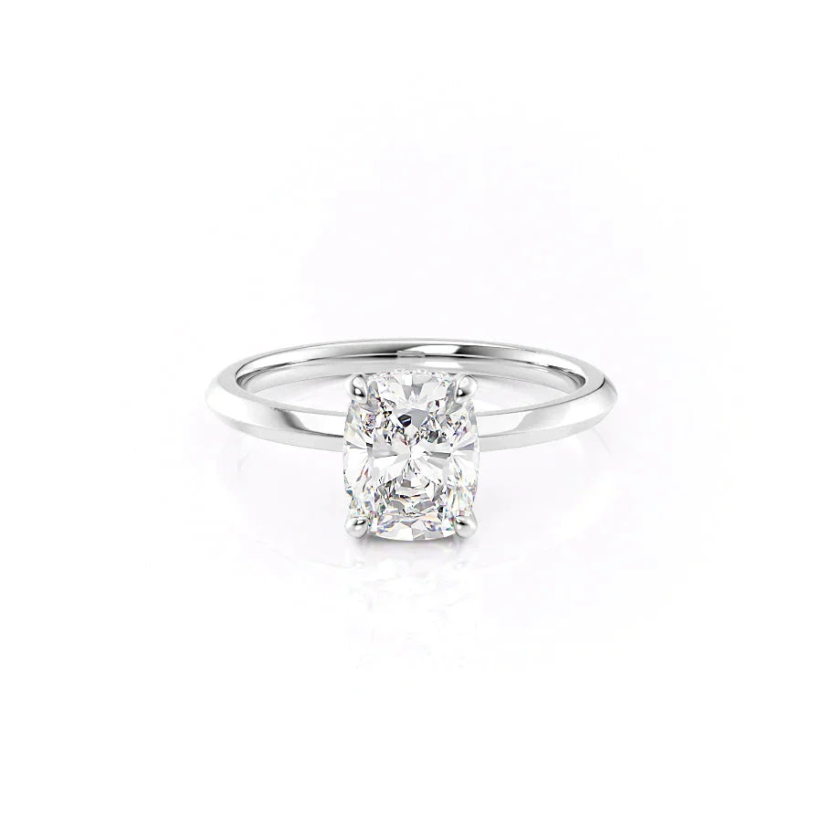 The Razor Kamellie Set With A 1.5 Carat Elongated Cushion Moissanite
