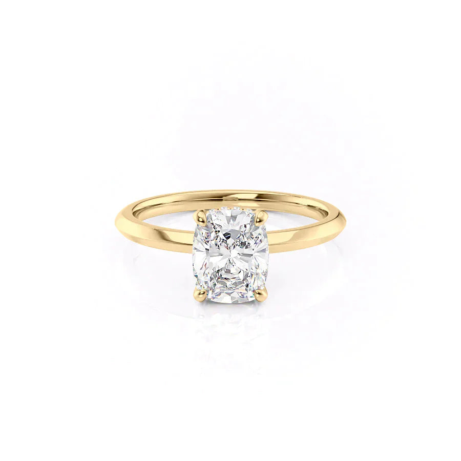 The Razor Kamellie Set With A 3 Carat Elongated Cushion Moissanite