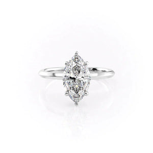 The Razor Kamellie Set With A 2.5 Carat Marquise Lab Diamond