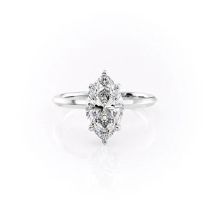 The Razor Kamellie Set With A 3 Carat Marquise Moissanite