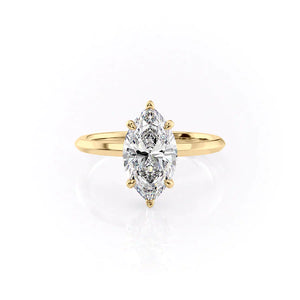 The Razor Kamellie Set With A 2.5 Carat Marquise Lab Diamond