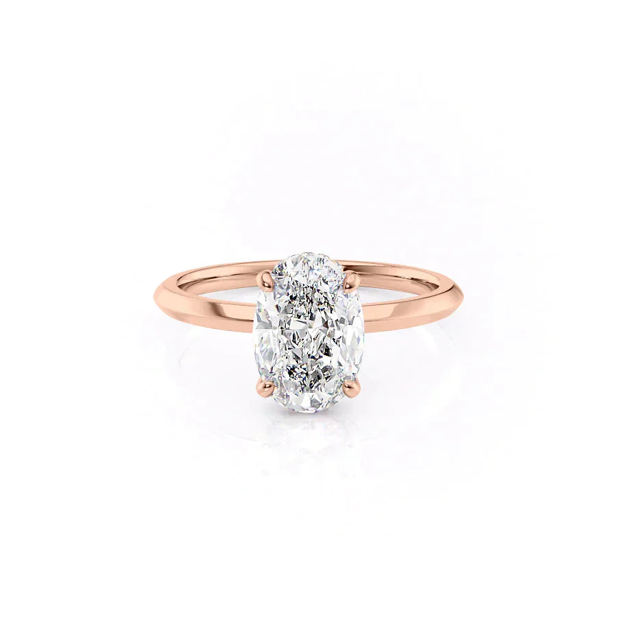 The Razor Kamellie Set With A 5 Carat Oval Moissanite