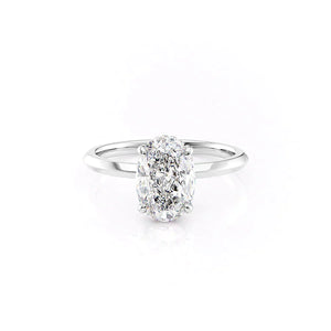 The Razor Kamellie Set With A 3 Carat Oval Lab Diamond