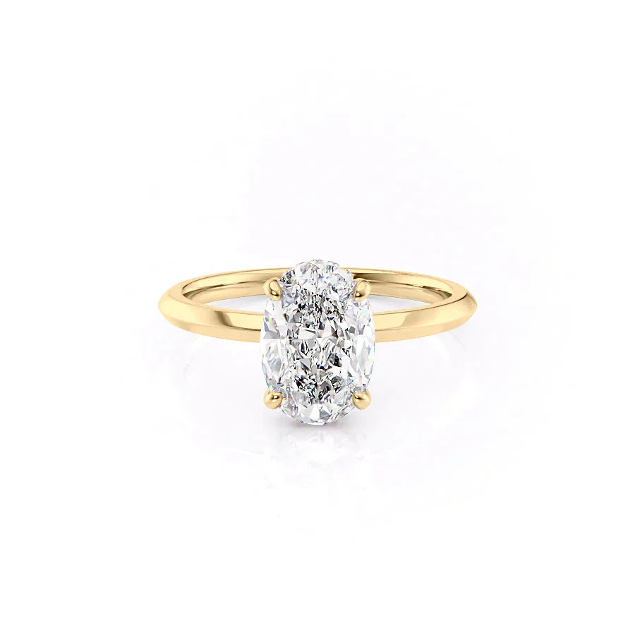 The Razor Kamellie Set With A 2.5 Carat Oval Lab Diamond