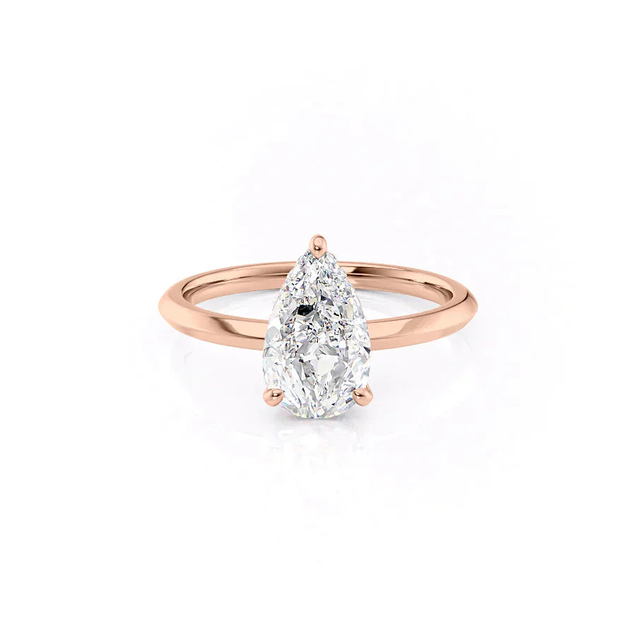The Razor Kamellie Set With A 2 Carat Pear Lab Diamond