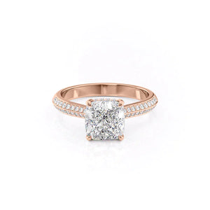 The Kayla Set With A 1 Carat Cushion Moissanite