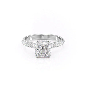 The Kayla Set With A 2.5 Carat Cushion Moissanite