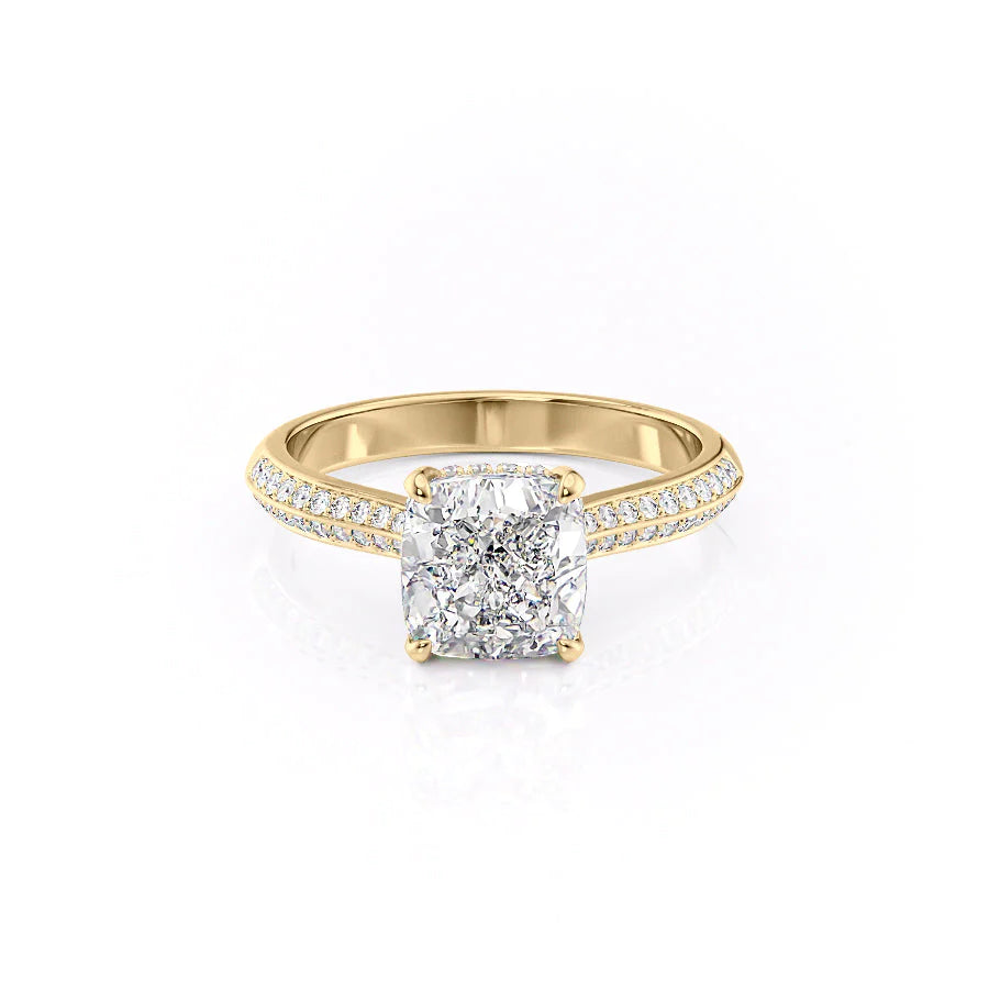 The Kayla Set With A Cushion Moissanite