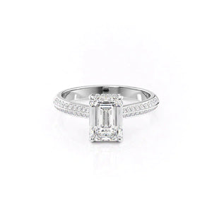 The Kayla Set With A 2.5 Carat Emerald Lab Diamond