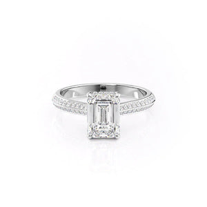 The Kayla Set With A Emerald Moissanite