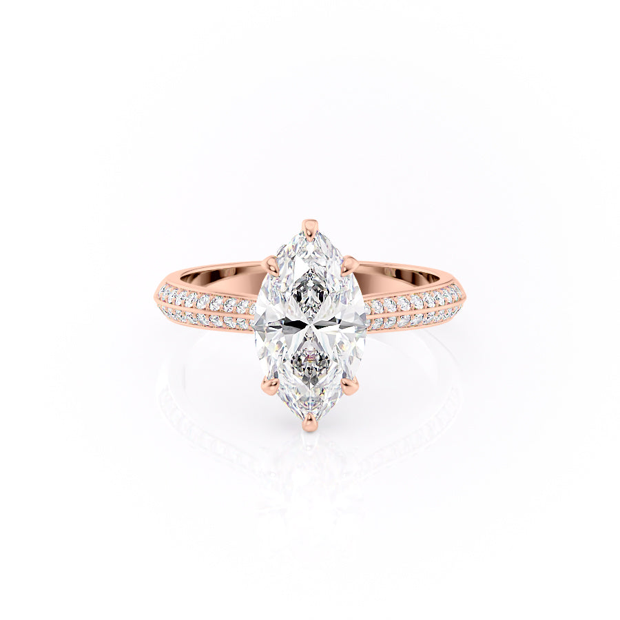 The Kayla Set With A 1 Carat Marquise Lab Diamond