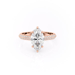 The Kayla Set With A 2 Carat Marquise Lab Diamond