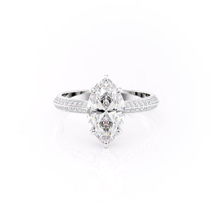 The Kayla Set With A 2.5 Carat Marquise Moissanite