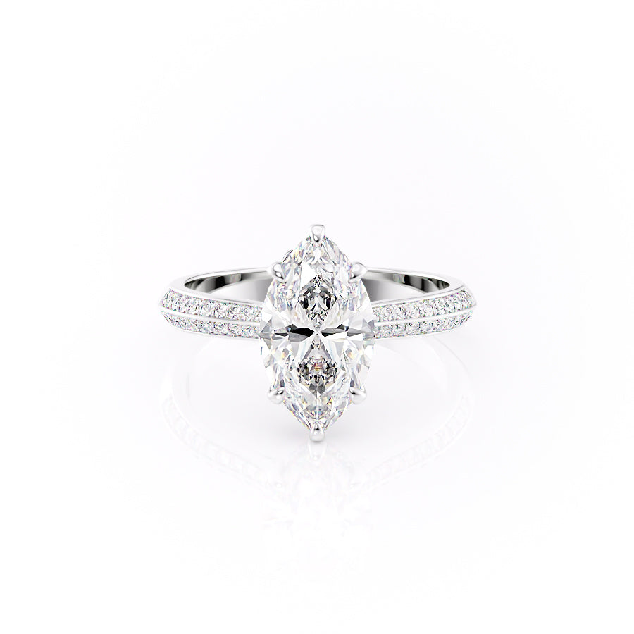 The Kayla Set With A 3.5 Carat Marquise Moissanite
