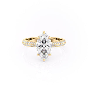 The Kayla Set With A 2 Carat Marquise Moissanite