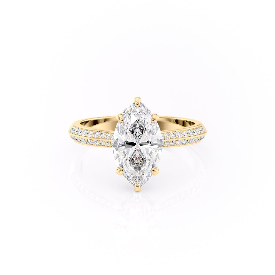 The Kayla Set With A 4.5 Carat Marquise Moissanite