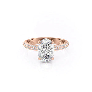 The Kayla Set With A 4.5 Carat Oval Moissanite