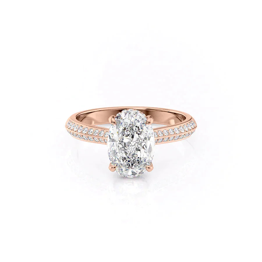 The Kayla Set With A 1 Carat Oval Lab Diamond