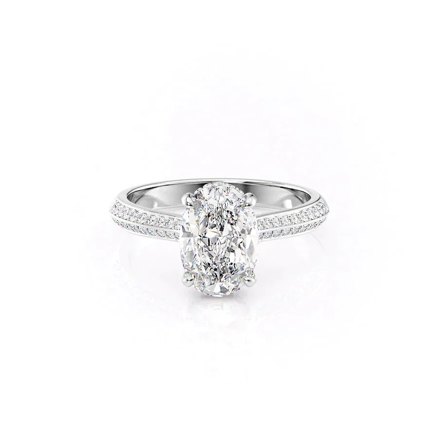 The Kayla Set With A 2 Carat Oval Moissanite