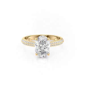 The Kayla Set With A 2 Carat Oval Moissanite