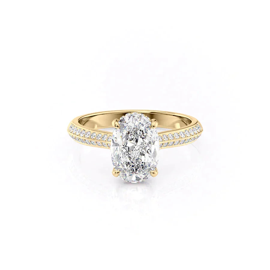 The Kayla Set With A 1 Carat Oval Lab Diamond