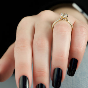 The Kayla Set With A 2 Carat Oval Moissanite
