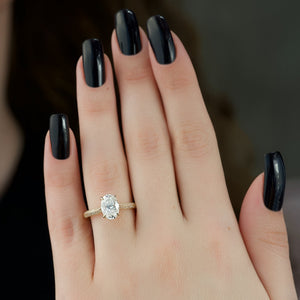 The Kayla Set With A 2 Carat Oval Moissanite
