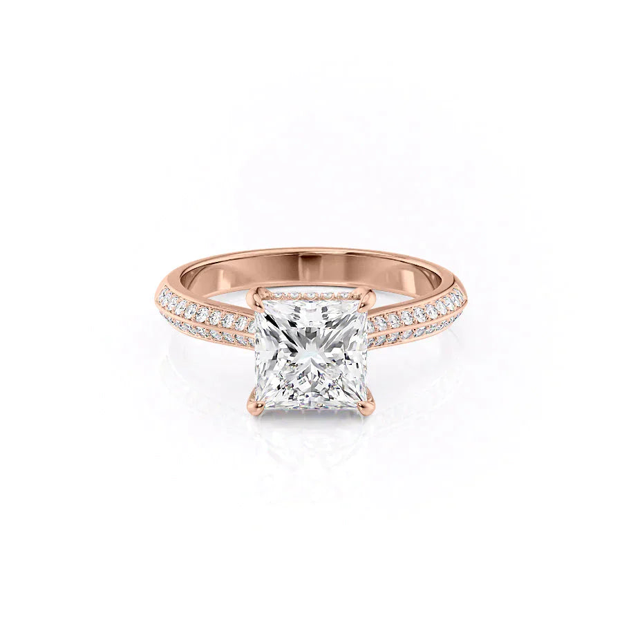 The Kayla Set With A 2 Carat Princess Moissanite