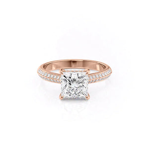 The Kayla Set With A 4.5 Carat Princess Moissanite