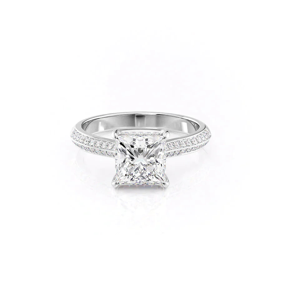 The Kayla Set With A 1 Carat Princess Lab Diamond
