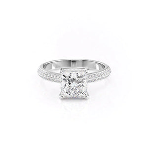 The Kayla Set With A 1 Carat Princess Lab Diamond