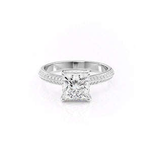 The Kayla Set With A Princess Moissanite