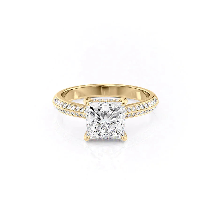 The Kayla Set With A 1.5 Carat Princess Lab Diamond