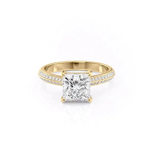 The Kayla Set With A 1 Carat Princess Moissanite