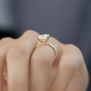 The Kayla Set With A 2 Carat Princess Lab Diamond