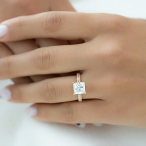 The Kayla Set With A Princess Moissanite