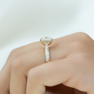 The Kayla Set With A 2 Carat Princess Lab Diamond