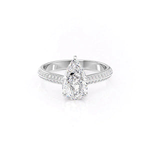 The Kayla Set With A 2 Carat Pear Lab Diamond