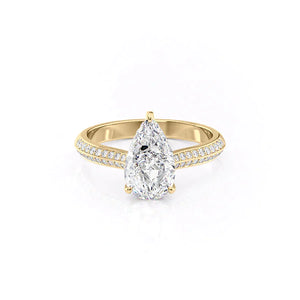 The Kayla Set With A 2 Carat Pear Moissanite