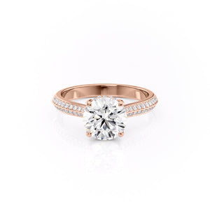 The Kayla Set With A 3.5 Carat Round Moissanite