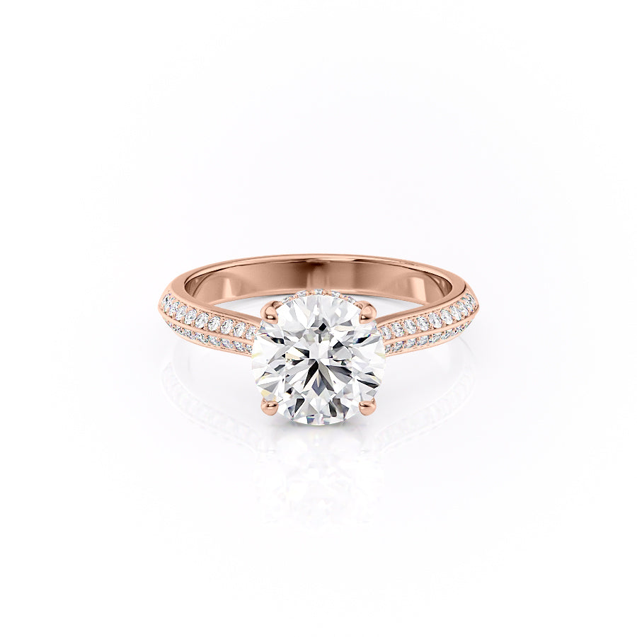 The Kayla Set With A 2.5 Carat Round Lab Diamond